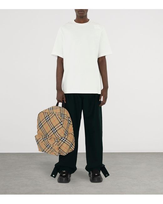 Burberry Brown Check Backpack for men