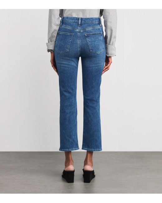 FRAME Blue The Pencil Crop Slim Jeans