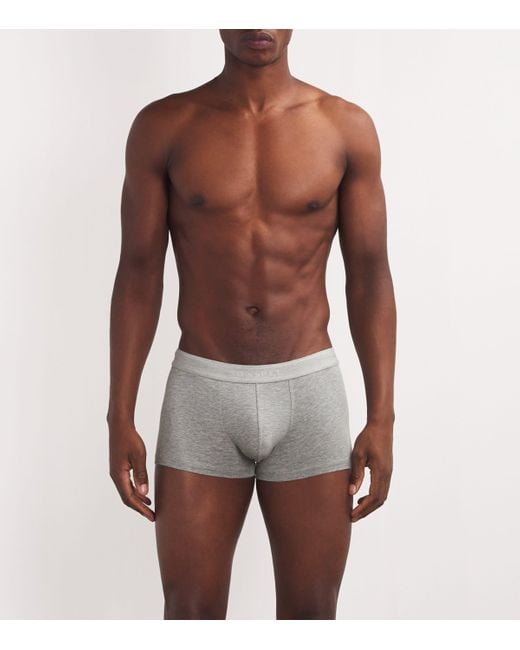 Sunspel Gray Stretch-Cotton Trunks for men