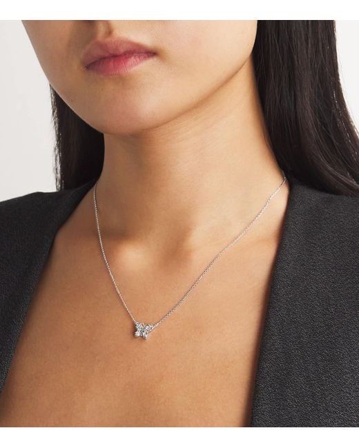 Suzanne Kalan Metallic And Diamond Princess Mini Butterfly Necklace