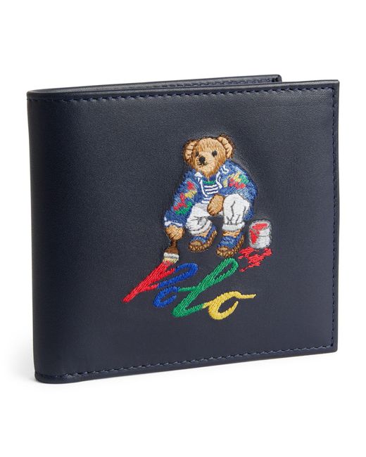 Polo Ralph Lauren Blue Painter Polo Bear Bifold Wallet for men