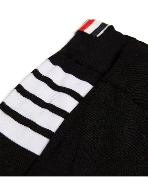 Thom Browne Black 4-Bar Mid-Calf Socks for men