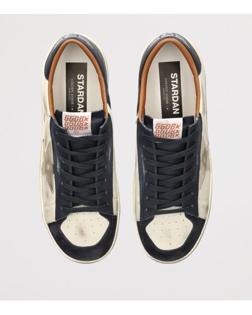 Golden Goose Deluxe Brand Brown Leather Graffiti Stardan Sneakers for men