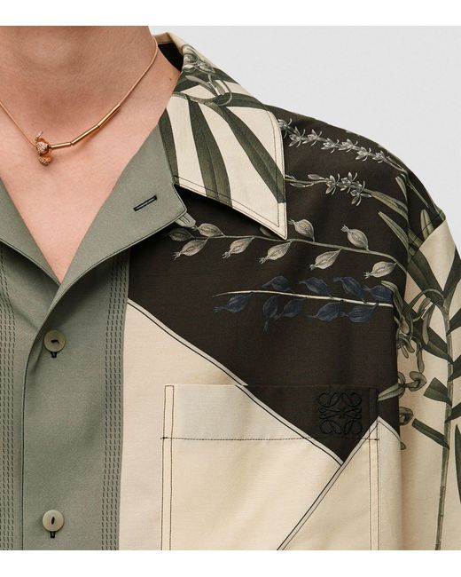 Loewe Metallic X Paula's Ibiza Silk-blend Short-sleeve Shirt for men