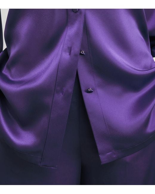 Joseph Purple Satin Dieu Blouse