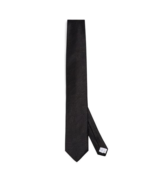 Eton of Sweden Black Silk Jacquard Tie for men