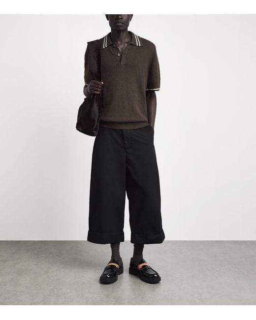 Samsøe & Samsøe Black Bouclé Sapedro Polo Shirt for men