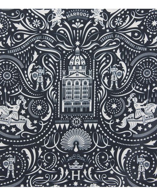 Harrods Metallic Knights Of Brompton Pocket Shopper Bag