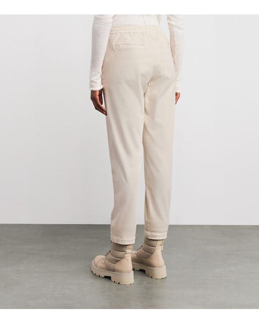 Eleventy Natural Cotton-Blend Drawstring Trousers