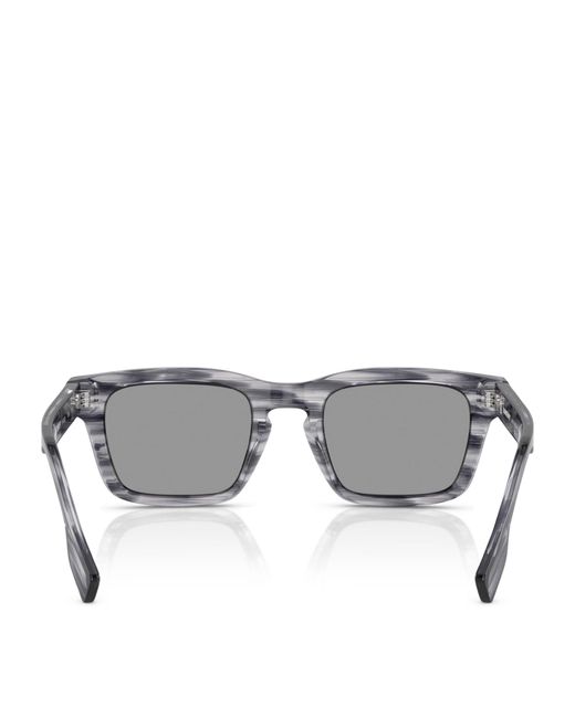 Burberry Gray Acetate Square Sunglasses for men