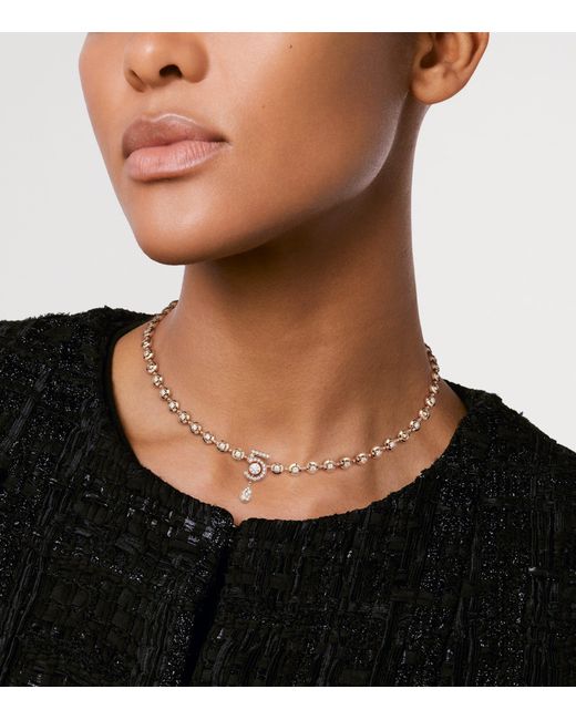 Chanel Metallic And Diamond Eternal N°5 Necklace