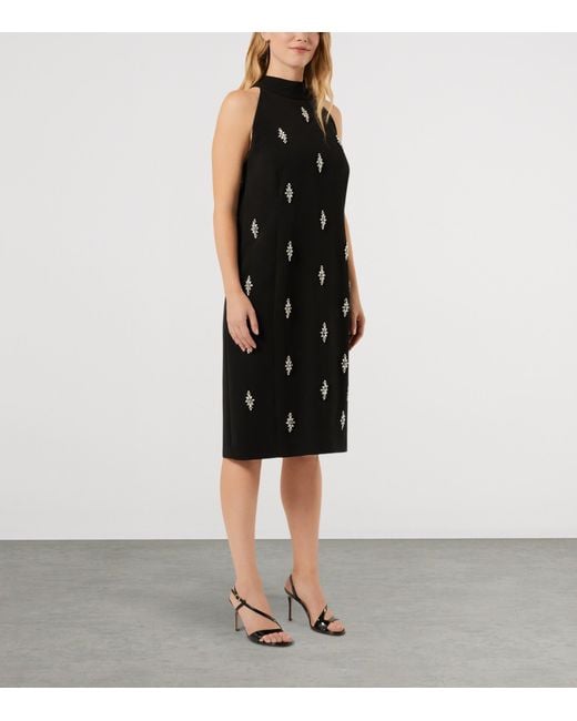Marina Rinaldi Black Embellished Midi Dress