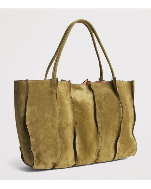 Ulla Johnson Green Suede Adria Tote Bag