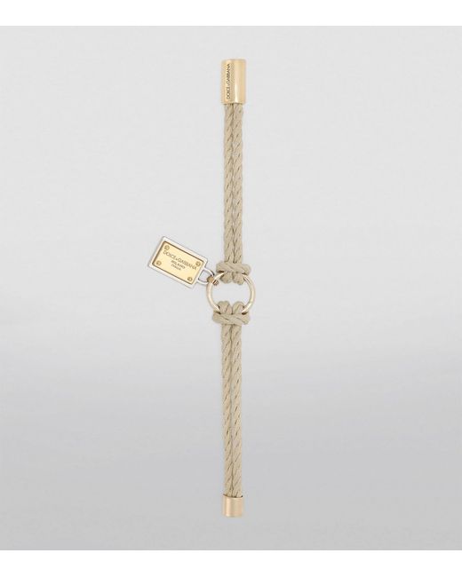 Dolce & Gabbana Metallic Marina Cord Bracelet for men