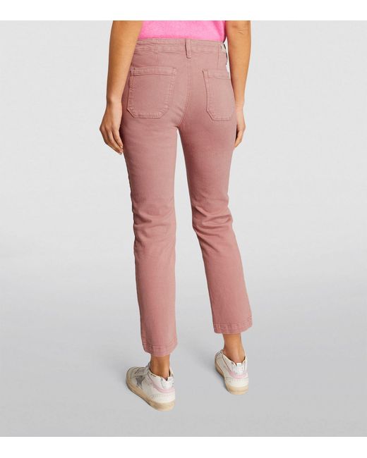 PAIGE Pink Mayslie Straight Jeans