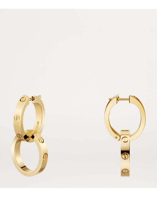 Cartier Metallic Love Double Hoop Earrings