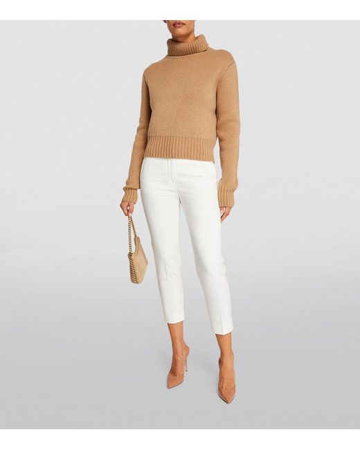 Max Mara White Cropped Lince Trousers