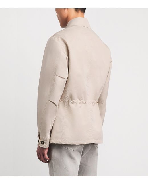 Eleventy Natural Cotton-Silk Safari Jacket for men