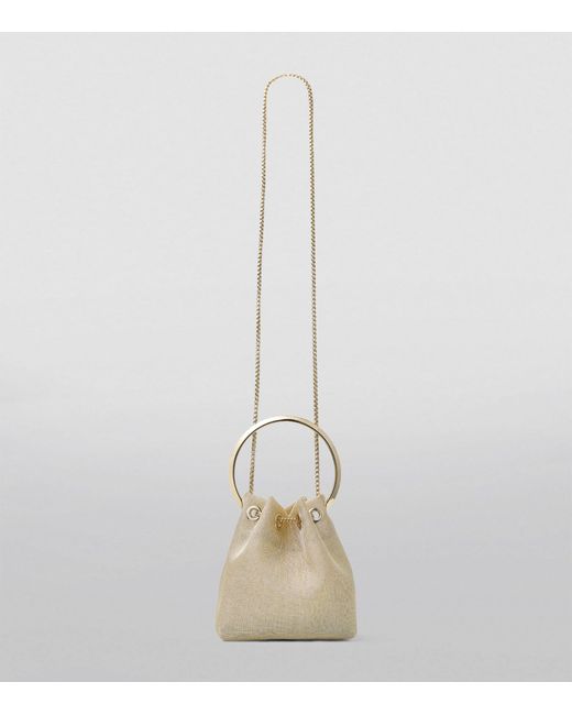 Jimmy Choo Natural Bon Bon Mesh Top-handle Bag