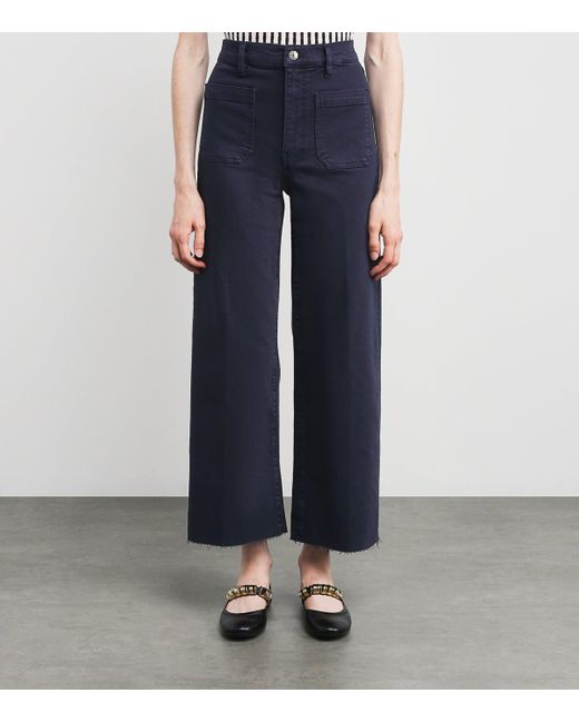 FRAME Blue The Anchor Wide-Leg Jeans