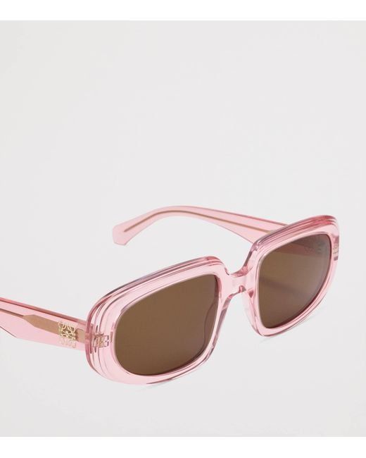 Loewe Pink Rectangular Steps Sunglasses
