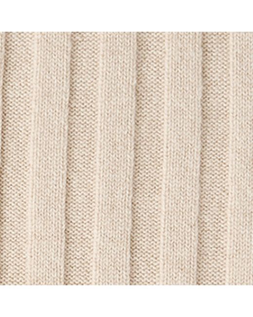 Brunello Cucinelli Natural Cashmere Ribbed Scarf for men