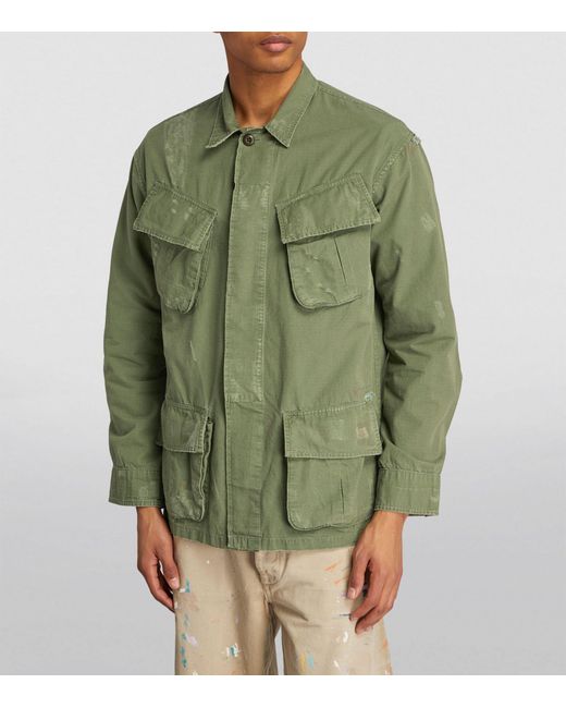 Polo Ralph Lauren Green Cotton Ripstop Overshirt for men