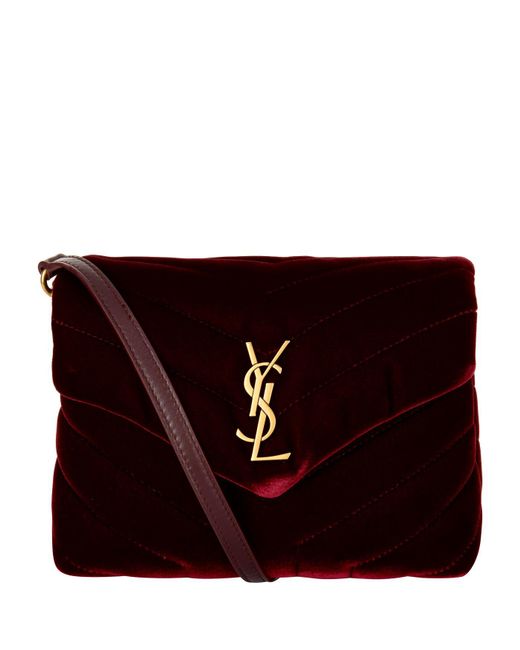 Saint Laurent Red Velvet Loulou Matelass Toy Bag