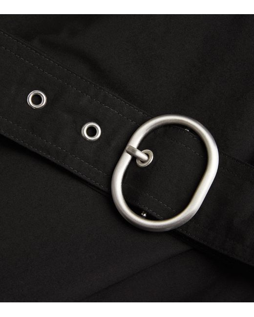 Jil Sander Black Belted Asymmetric Midi Dress
