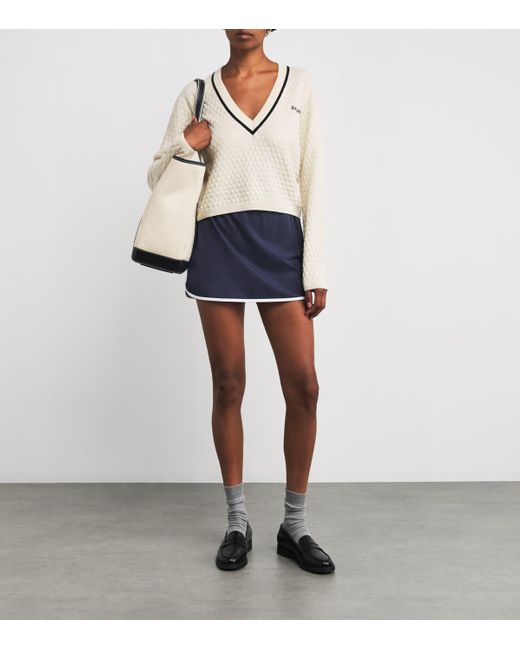 FRAME Natural X Sotheby's Cashmere V-Neck Sweater