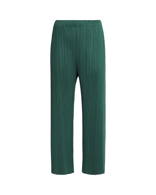 Pleats Please Issey Miyake Green Monthly Colors Trousers