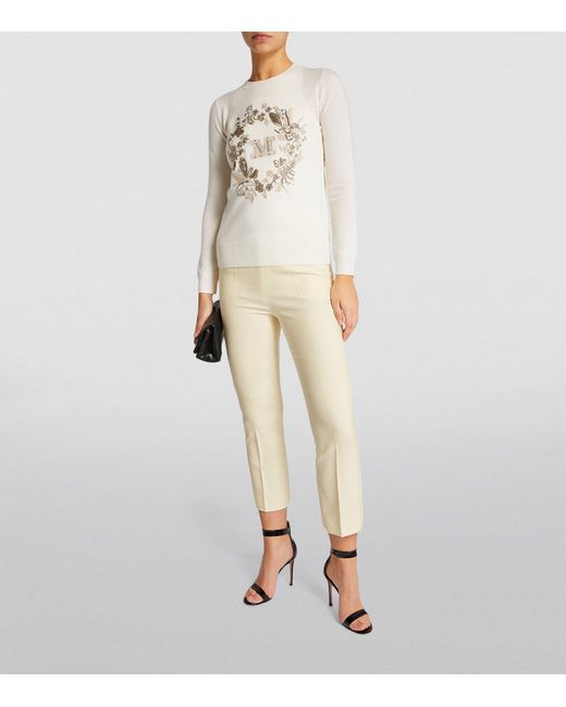 Max Mara Natural Wool-blend Tailored Trousers