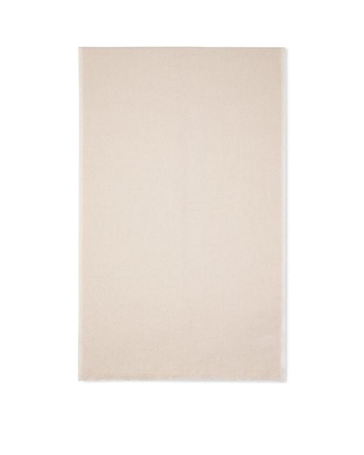 Brunello Cucinelli Natural Cashmere Diagonal Scarf for men