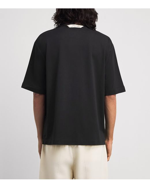 Jacquemus Black Cotton Rond Carré T-Shirt for men