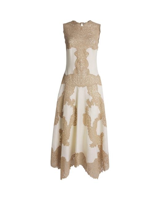 Ulla Johnson Natural Linen Arlette Handkerchief Dress