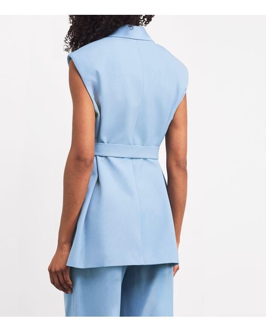 Camilla & Marc Blue Wool Atlantis Blazer Vest