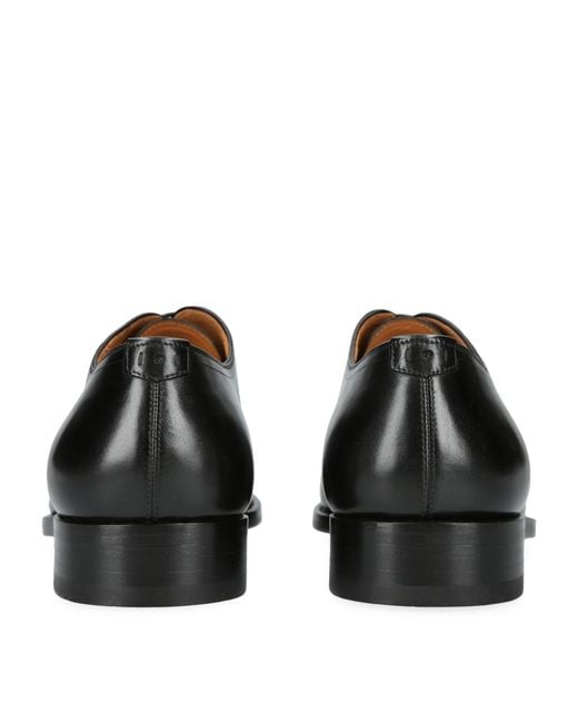 Magnanni Shoes Black Leather Flex Oxford Shoes for men
