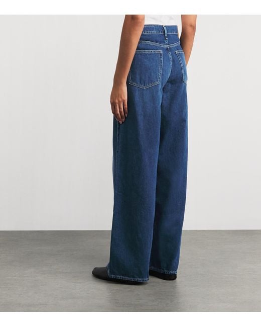 Rag & Bone Blue Sofie Wide-Leg Jeans