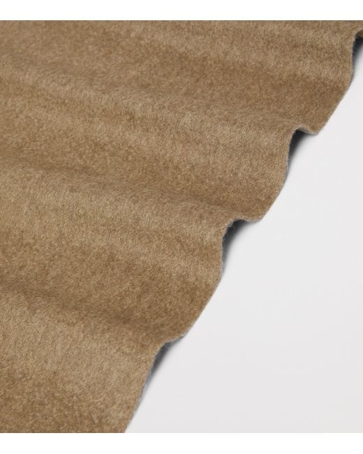 Max Mara Natural Cashmere Fringed Scarf