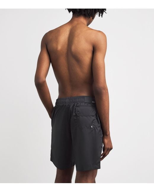 Amiri Black Chateau Crest Swim Shorts for men