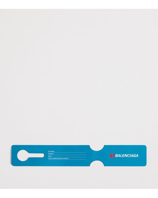 Balenciaga Blue Leather Keyring for men