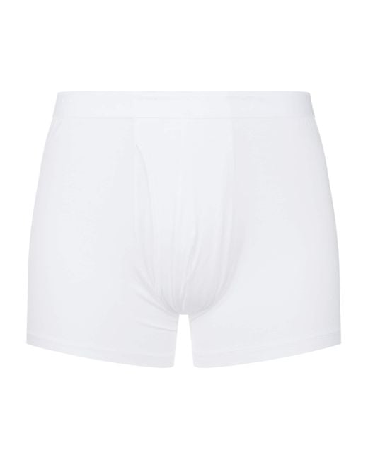 Derek Rose White Alex Micro Modal Trunks for men
