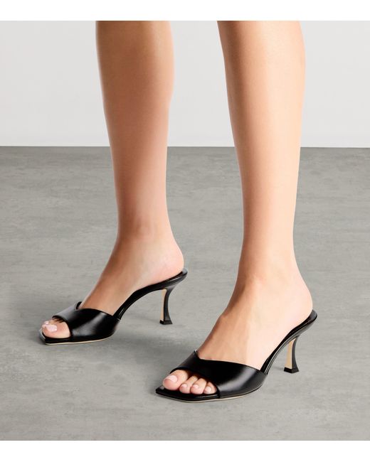 Jimmy Choo Black Skye 70 Leather Mules