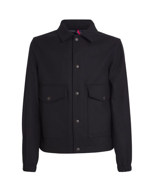 Moncler Blue Wool Fredarola Field Jacket for men