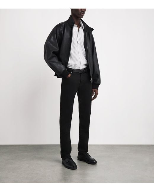 Jacob Cohen Black Limited Edition Lizardskin-Patch Nick Slim Jeans for men