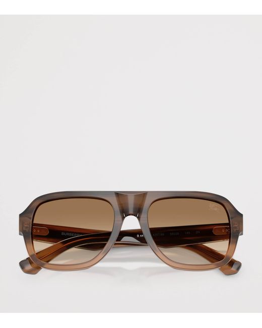 Burberry Brown Pilot Sunglasses for men