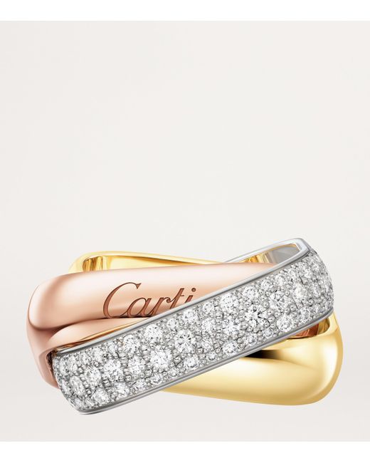 Cartier Metallic And Diamond Trinity Ring