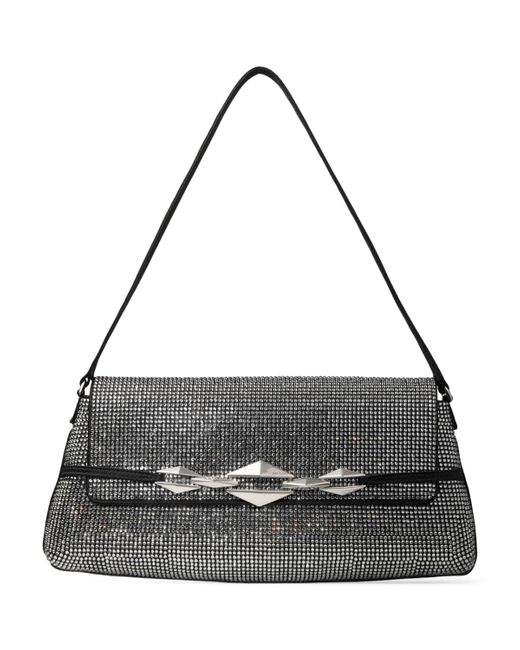 Jimmy Choo Black Embellished Diamond Shoulder Bag