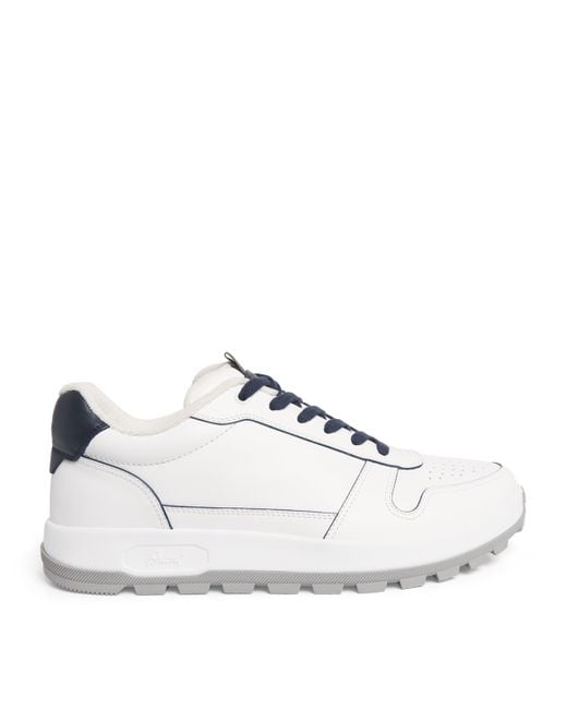 Brioni White Leather Crossing Sneakers for men