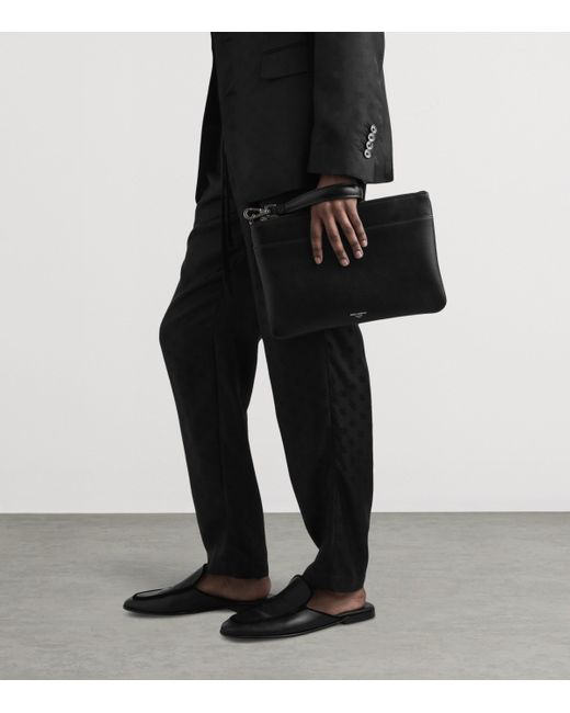Dolce & Gabbana Black Calfskin Pouch for men